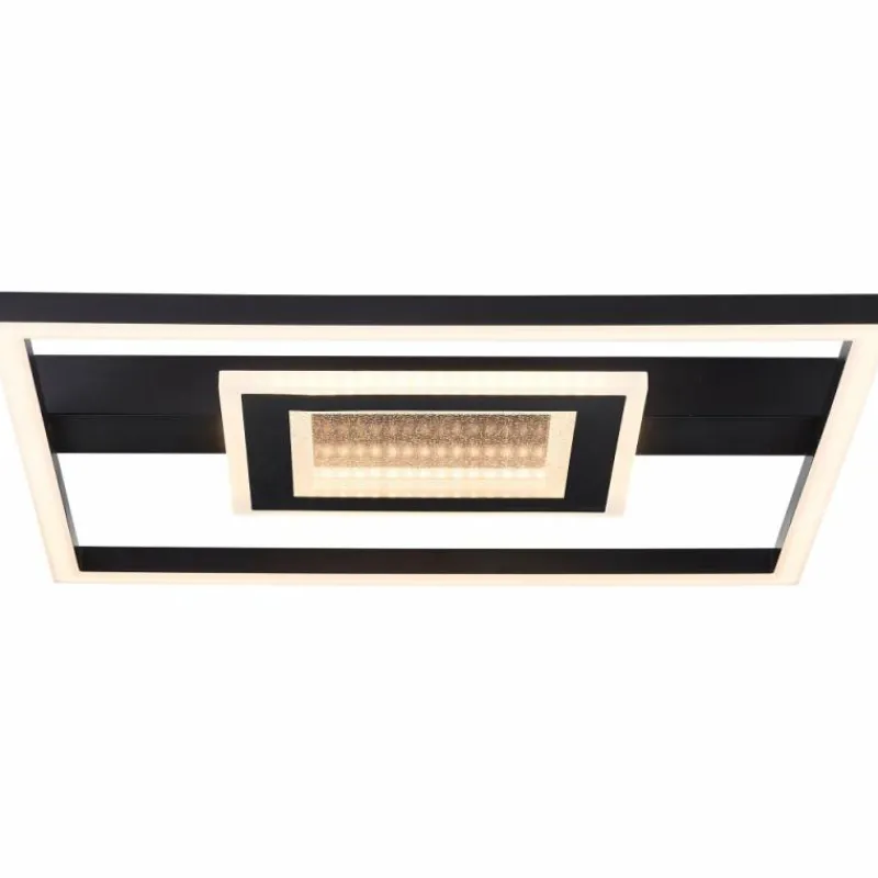 Luminaires Brilliant Plafonnier Brilliant Queens LED Noir, 1 lumière* Éclairage Led