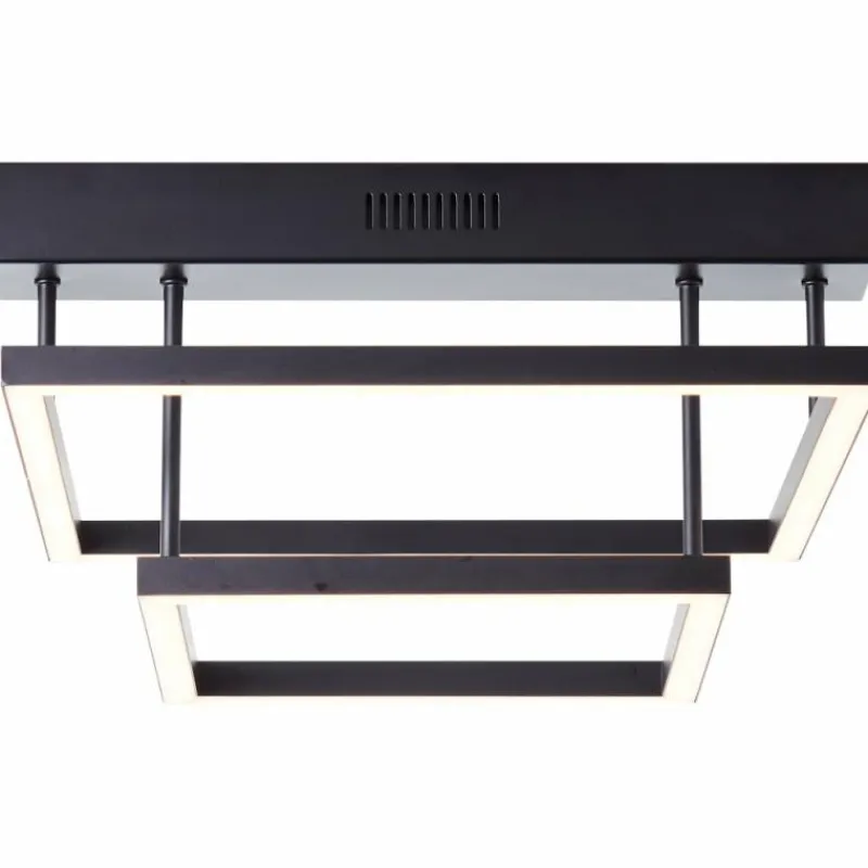 Lampes Industrielles-Luminaires Brilliant Plafonnier Brilliant Ranut LED Noir, 2 lumières
