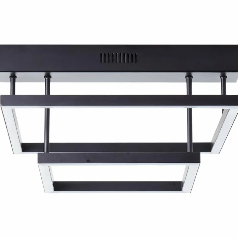 Lampes Industrielles-Luminaires Brilliant Plafonnier Brilliant Ranut LED Noir, 2 lumières