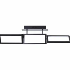 Lampes Industrielles-Luminaires Brilliant Plafonnier Brilliant Ranut LED Noir, 3 lumières