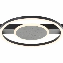 Luminaires Brilliant Plafonnier Brilliant Reno LED Noir, 1 lumière* Éclairage Led