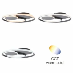 Lampes Industrielles-Luminaires Brilliant Plafonnier Brilliant Runda LED Gris, 1 lumière