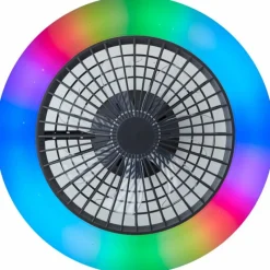 Luminaires Brilliant Plafonnier Brilliant Salerno LED Noir, 1 lumière, Télécommandes