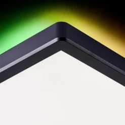 Luminaires Brilliant Plafonnier Brilliant Saltery LED Noir, Blanc, 1 lumière, Télécommandes, Changeur de couleurs* Éclairage Led