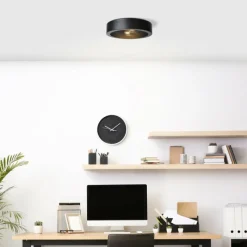 Luminaires Rustiques-Luminaires Brilliant Plafonnier Brilliant Sandros Noir, 2 lumières