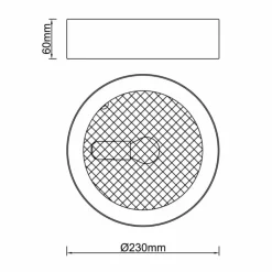 Luminaires Brilliant Plafonnier Brilliant Sandros Noir, 1 lumière* Plafonniers