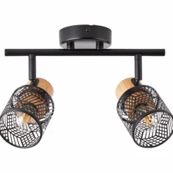 Luminaires Scandinaves-Luminaires Brilliant Plafonnier Brilliant Santy Noir, 2 lumières