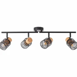 Luminaires Scandinaves-Luminaires Brilliant Plafonnier Brilliant Santy Noir, 4 lumières