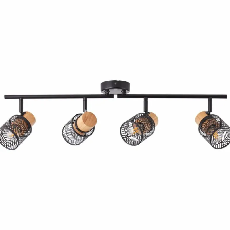 Luminaires Scandinaves-Luminaires Brilliant Plafonnier Brilliant Santy Noir, 4 lumières