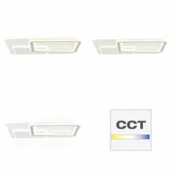 Luminaires Brilliant Plafonnier Brilliant Savare LED Gris, Blanc, 1 lumière, Télécommandes* Éclairage Led