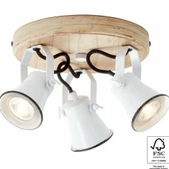 Luminaires Scandinaves-Luminaires Brilliant Plafonnier Brilliant Seed Bois clair, Blanc, 3 lumières