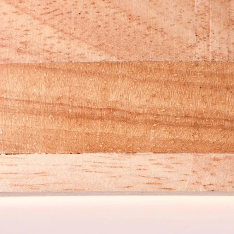 Luminaires Rustiques-Luminaires Brilliant Plafonnier Brilliant Slimline LED Bois clair, Blanc, 1 lumière