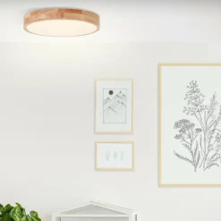 Luminaires Rustiques-Luminaires Brilliant Plafonnier Brilliant Slimline LED Blanc, 1 lumière