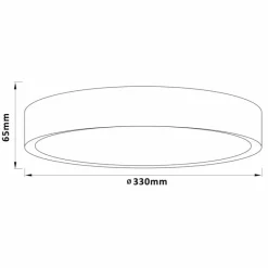 Luminaires Brilliant Plafonnier Brilliant Slimline LED Blanc, 1 lumière* Éclairage Led