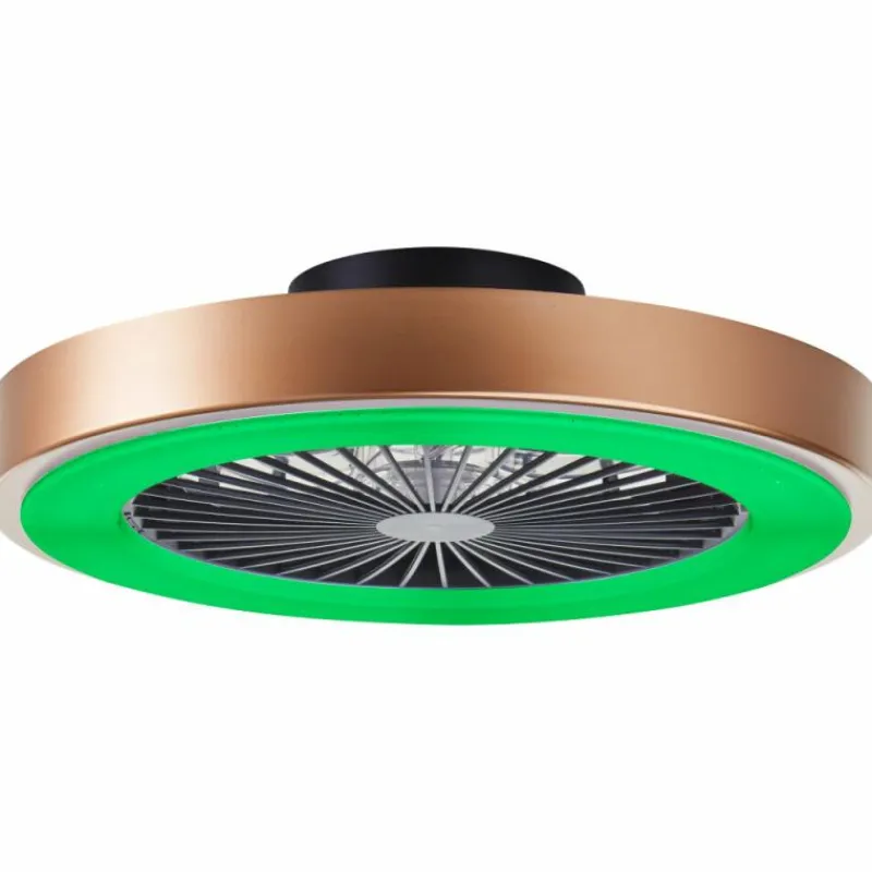 Luminaires Brilliant Plafonnier Brilliant Slimline LED Noir, 1 lumière, Télécommandes