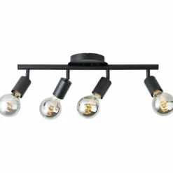 Luminaires Scandinaves-Luminaires Brilliant Plafonnier Brilliant Tiffany Noir, 4 lumières