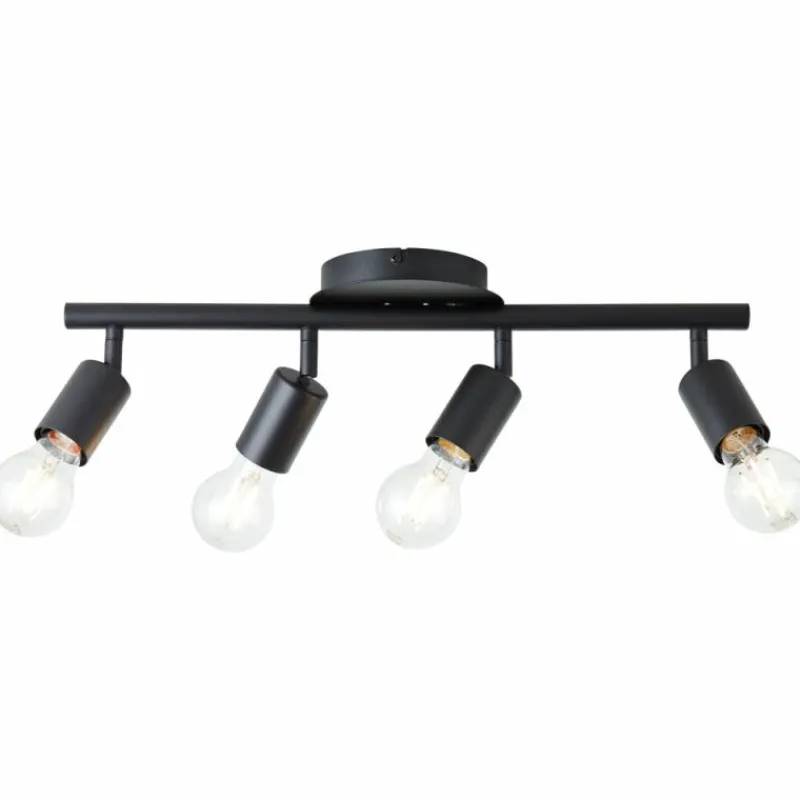 Luminaires Scandinaves-Luminaires Brilliant Plafonnier Brilliant Tiffany Noir, 4 lumières