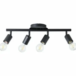 Luminaires Scandinaves-Luminaires Brilliant Plafonnier Brilliant Tiffany Noir, 4 lumières