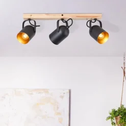 Luminaires Rustiques-Luminaires Brilliant Plafonnier Brilliant Tronte Écru, 3 lumières