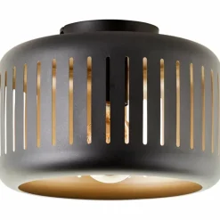 Lampes Dorées-Luminaires Brilliant Plafonnier Brilliant Tyas Noir, 1 lumière
