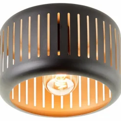 Lampes Dorées-Luminaires Brilliant Plafonnier Brilliant Tyas Noir, 1 lumière
