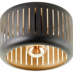 Lampes Dorées-Luminaires Brilliant Plafonnier Brilliant Tyas Noir, 1 lumière