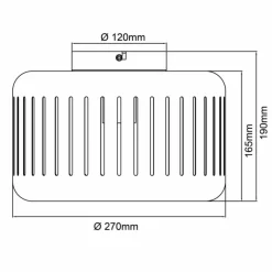 Lampes Dorées-Luminaires Brilliant Plafonnier Brilliant Tyas Noir, 1 lumière