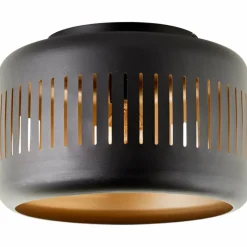 Lampes Dorées-Luminaires Brilliant Plafonnier Brilliant Tyas Noir, 1 lumière