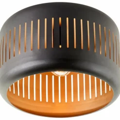 Lampes Dorées-Luminaires Brilliant Plafonnier Brilliant Tyas Noir, 1 lumière