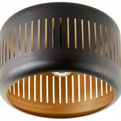 Lampes Dorées-Luminaires Brilliant Plafonnier Brilliant Tyas Noir, 1 lumière