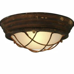 Luminaires Brilliant Plafonnier Brilliant Typhoon Rouille, Noir, 1 lumière