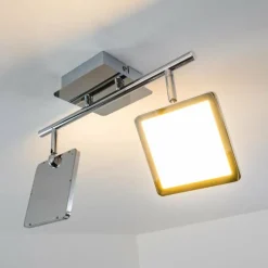 hofstein Plafonnier Brilliant URANUS LED Chrome, 2 lumières* Éclairage Led