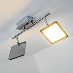 hofstein Plafonnier Brilliant URANUS LED Chrome, 2 lumières* Éclairage Led