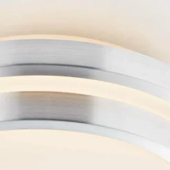 Luminaires Brilliant Plafonnier Brilliant Vilma LED Argenté, 1 lumière, Télécommandes, Changeur de couleurs* Éclairage Led