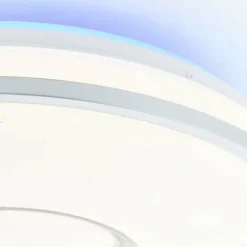 Luminaires Brilliant Plafonnier Brilliant Visitation LED Argenté, 1 lumière, Télécommandes, Changeur de couleurs* Éclairage Led