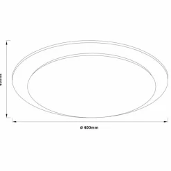 Luminaires Brilliant Plafonnier Brilliant Vittoria LED Blanc, 1 lumière* Éclairage Led