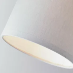 Lampes En Tissu-Luminaires Brilliant Plafonnier Brilliant Vonnie Gris, Bois clair, 2 lumières