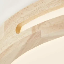 Luminaires Scandinaves-Luminaires Brilliant Plafonnier Brilliant Woodbury LED Bois clair, Blanc, 1 lumière