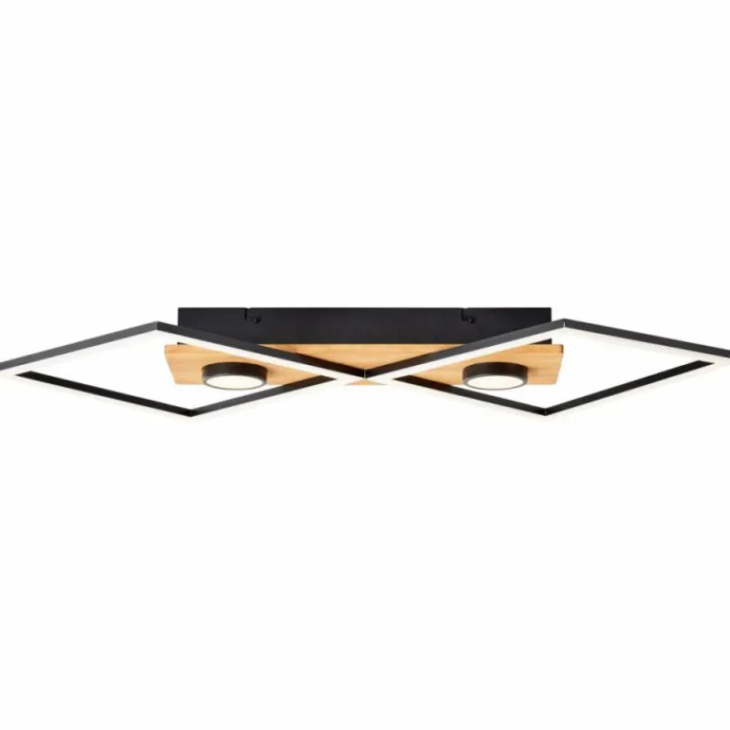 Luminaires Scandinaves-Luminaires Brilliant Plafonnier Brilliant Woodbridge LED Brun, Noir, 1 lumière