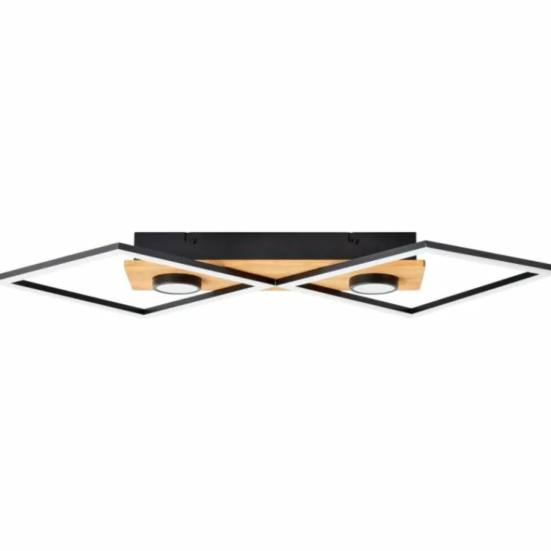 Luminaires Scandinaves-Luminaires Brilliant Plafonnier Brilliant Woodbridge LED Brun, Noir, 1 lumière
