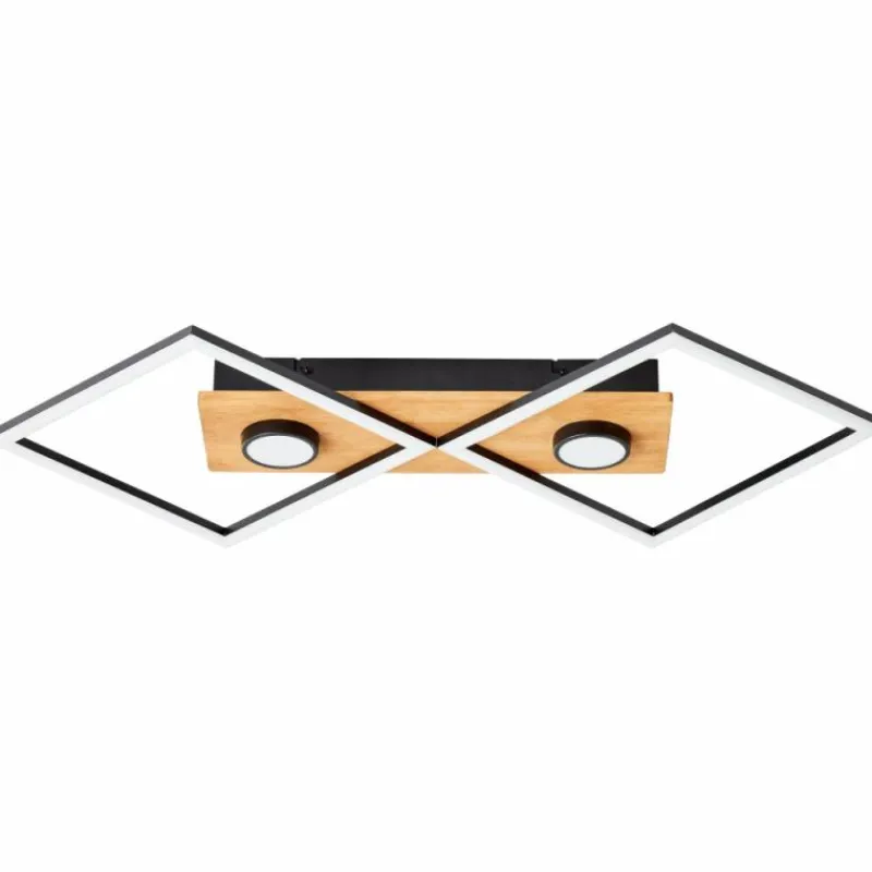 Luminaires Scandinaves-Luminaires Brilliant Plafonnier Brilliant Woodbridge LED Brun, Noir, 1 lumière