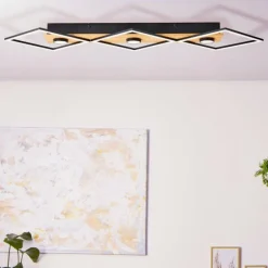 Luminaires Scandinaves-Luminaires Brilliant Plafonnier Brilliant Woodbridge LED Brun, Noir, 1 lumière