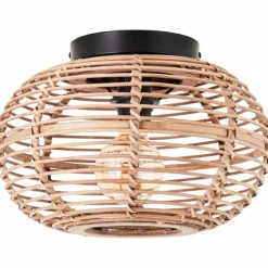 Luminaires Scandinaves-Luminaires Brilliant Plafonnier Brilliant Woodball Noir, 1 lumière