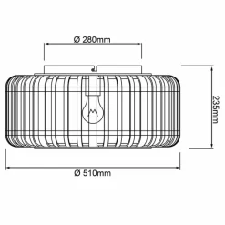 Luminaires Rustiques-Luminaires Brilliant Plafonnier Brilliant Woodrow Noir, 1 lumière