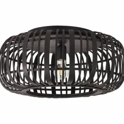 Luminaires Rustiques-Luminaires Brilliant Plafonnier Brilliant Woodrow Noir, 1 lumière