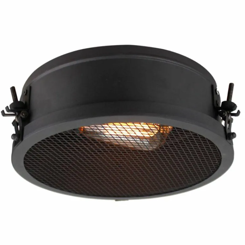 Lampes Industrielles-Luminaires Brilliant Plafonnier Brilliant Zois Noir, 1 lumière