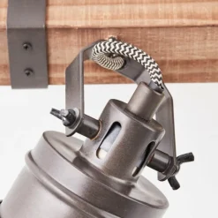 Lampes Vintages & Rétros-Luminaires Brilliant Plafonnier Brilliant-Leuchten Unity Bois foncé, Noir, 2 lumières