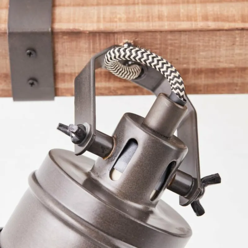 Lampes Vintages & Rétros-Luminaires Brilliant Plafonnier Brilliant-Leuchten Unity Bois foncé, Noir, 3 lumières