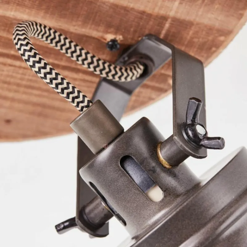 Lampes Vintages & Rétros-Luminaires Brilliant Plafonnier Brilliant-Leuchten Unity Bois foncé, Noir, 3 lumières