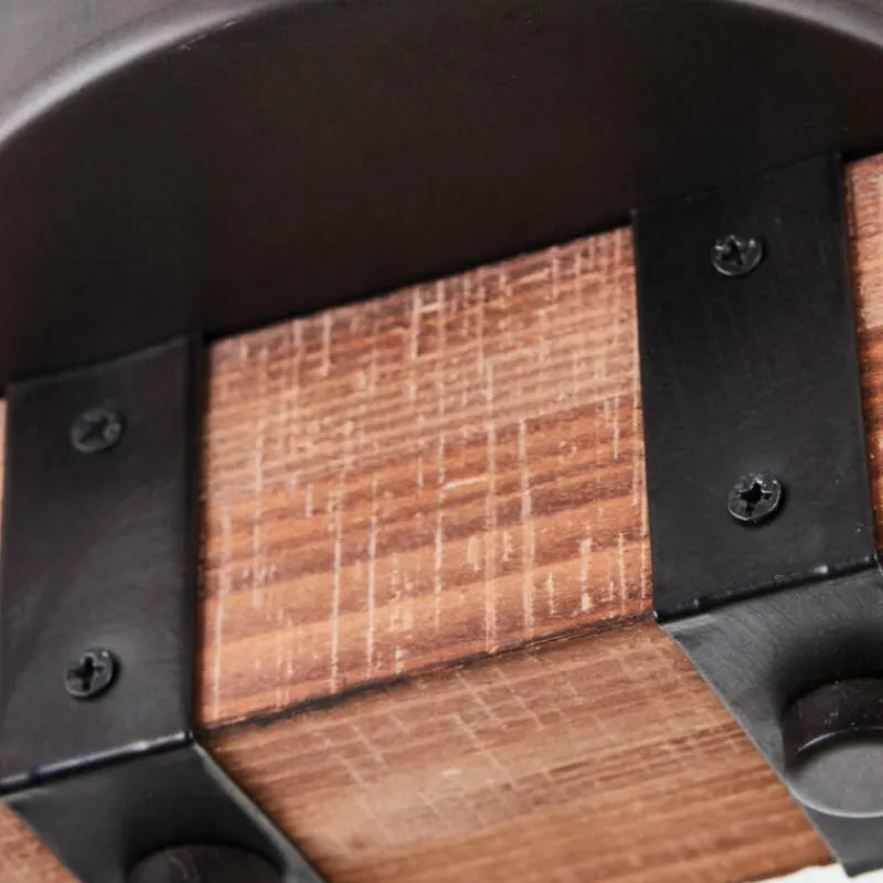 Lampes Industrielles-Luminaires Brilliant Plafonnier Brilliant-Leuchten Decca Bois foncé, Noir, 4 lumières